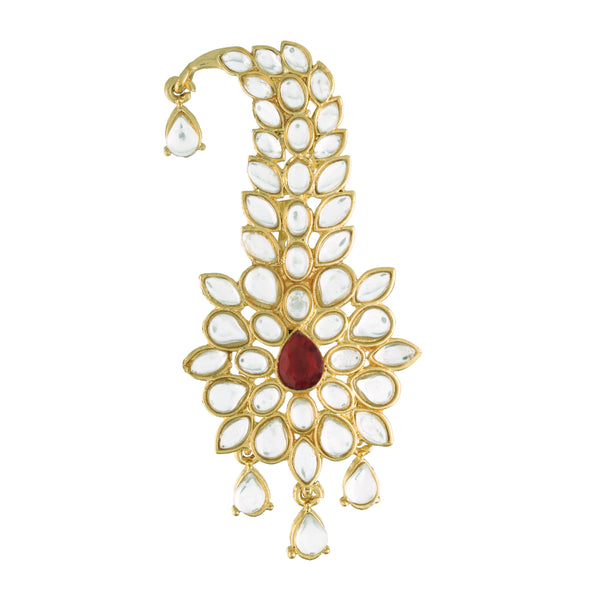 Gold Plated Traditional Kundan Safa Kalangi Brooch for Groom/Men/Dulha Pagadi (SM53M) | Womensfashionfun