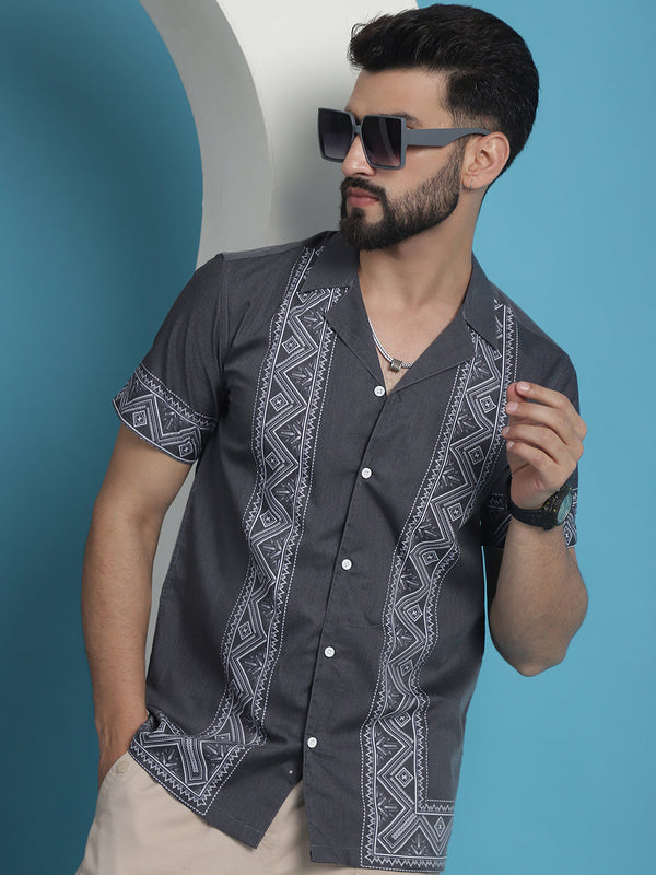 Printed Half Sleeve Lycra Shirt for Men | WomensFashionFun