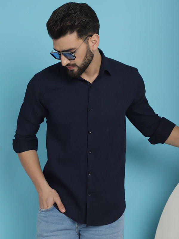 Striped Casual Shirt for Men's  | WomensFashionFun