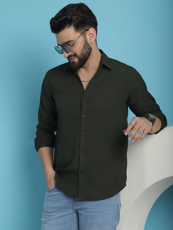 Striped Casual Shirt for Men's  | WomensFashionFun