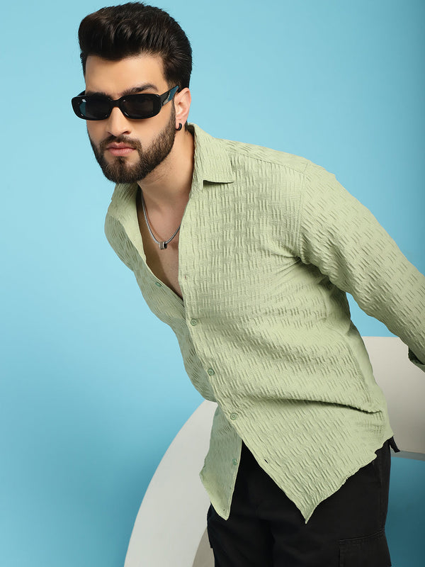 Woven Design Casual Shirt for Mens  | WomensFashionFun