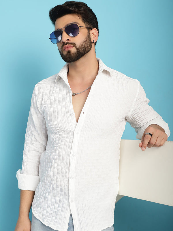 Woven Design Casual Shirt for Mens  | WomensFashionFun