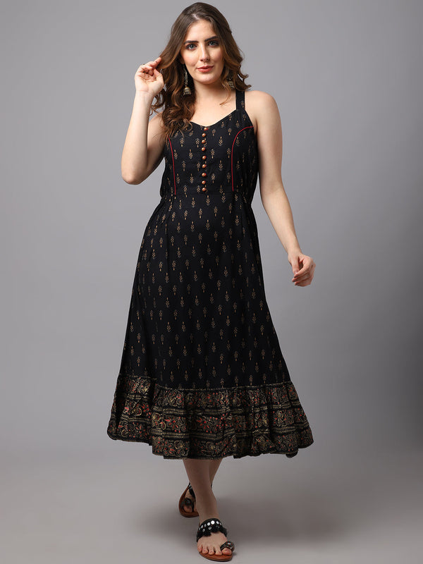 Women Block Printed Stylish Dress. | WOMENSFASHIONFUN