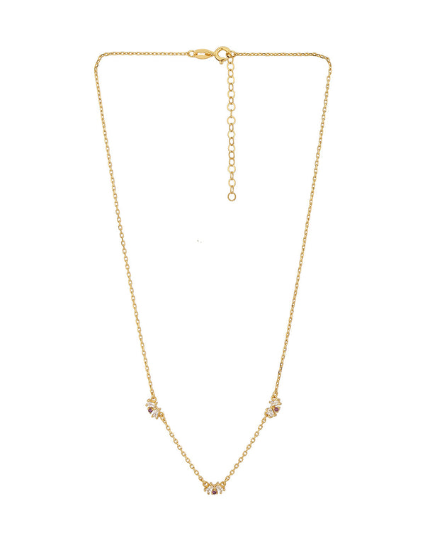 18Kt Gold Plated With Cz Fancy Necklace For Women | womensfashionfun