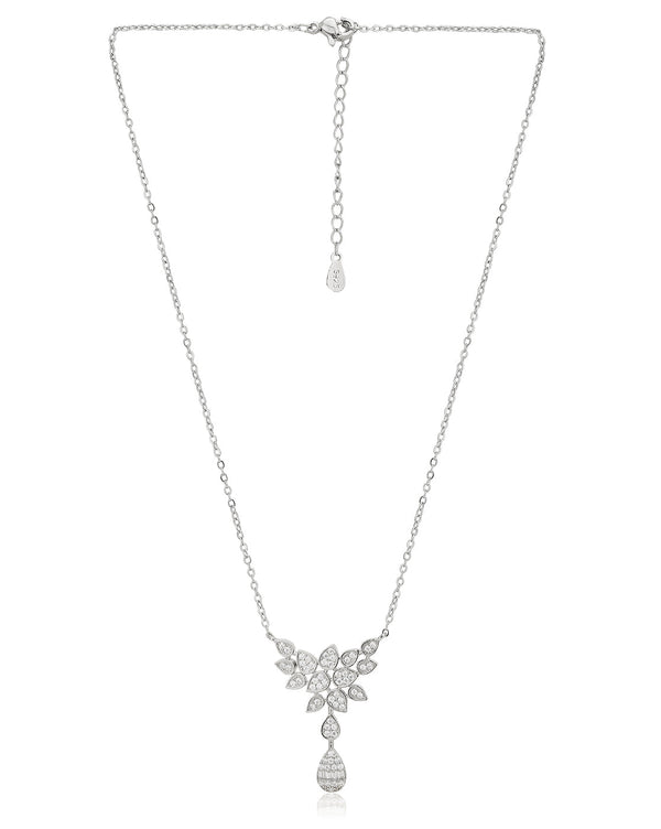 Premium Rhodium Plated With Cz Contemporary Necklace For Women | womensfashionfun