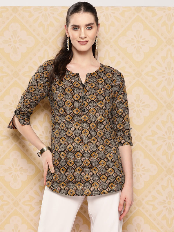 Women Brown Pure Cotton Top | WomensfashionFun.com