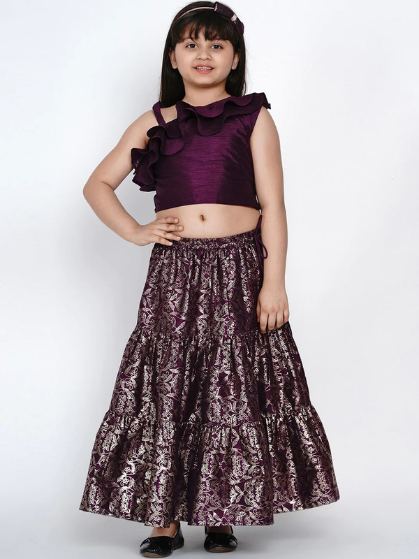 Purple Ready To Wear Lehenga With Blouse | WomensFashionFun