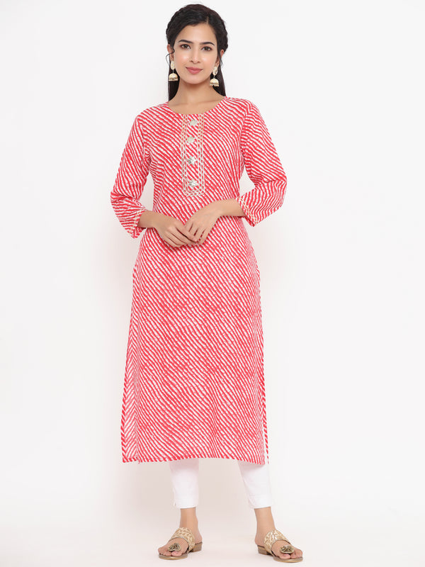 Women Red Rayon Kurta | WomensfashionFun.com