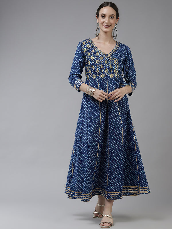 Women Blue Cotton Dress | WomensfashionFun.com