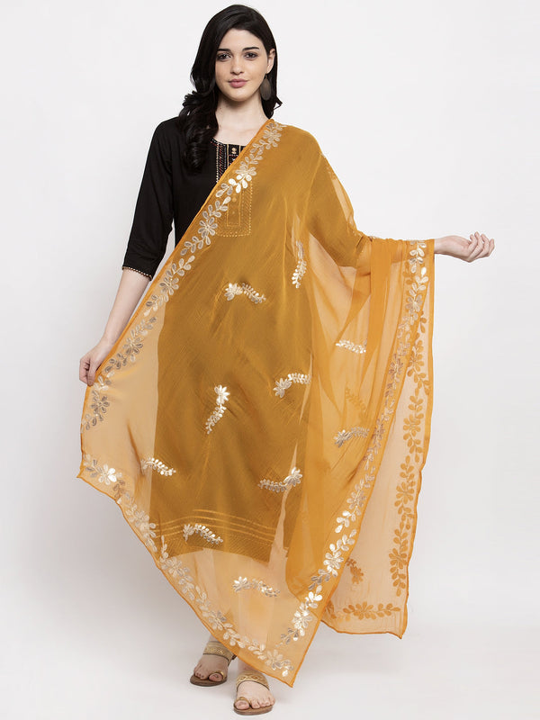 Mustard Gotta Patti Chiffon Dupatta