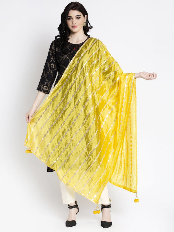 Yellow Gotta Patti Silk Dupatta