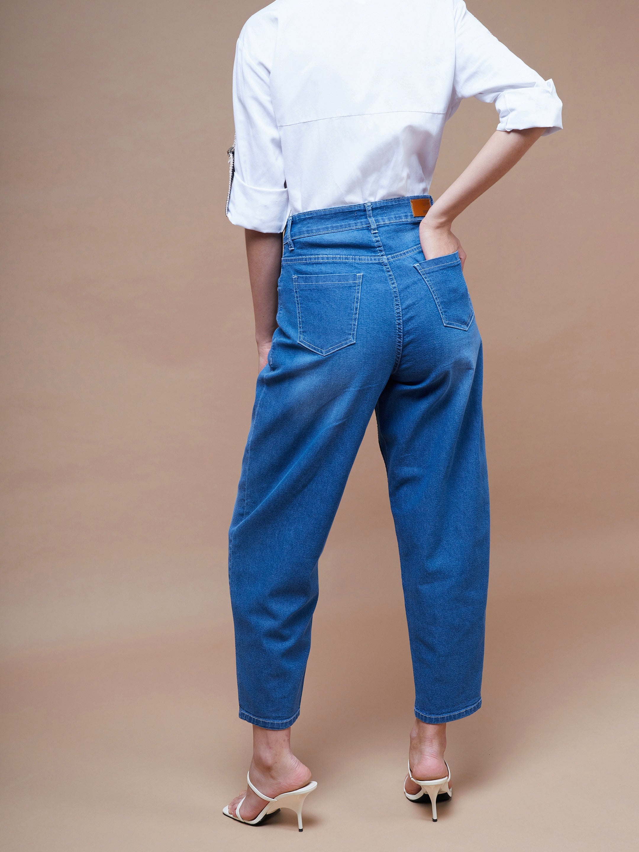 Buy Women Blue Balloon Fit Jeans Online @ WomensFashionFun –  womensfashionfun