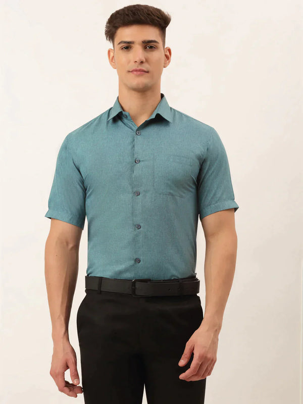 Men's Cotton Solid Half Sleeve Formal Shirts | WomensfashionFun.com