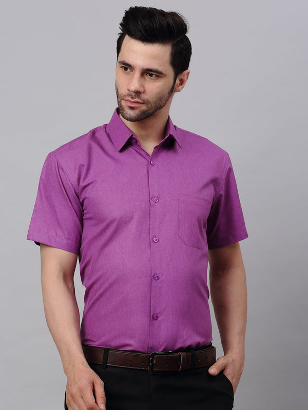 Men's Cotton Solid Half Sleeves Formal Shirt | WomensfashionFun.com