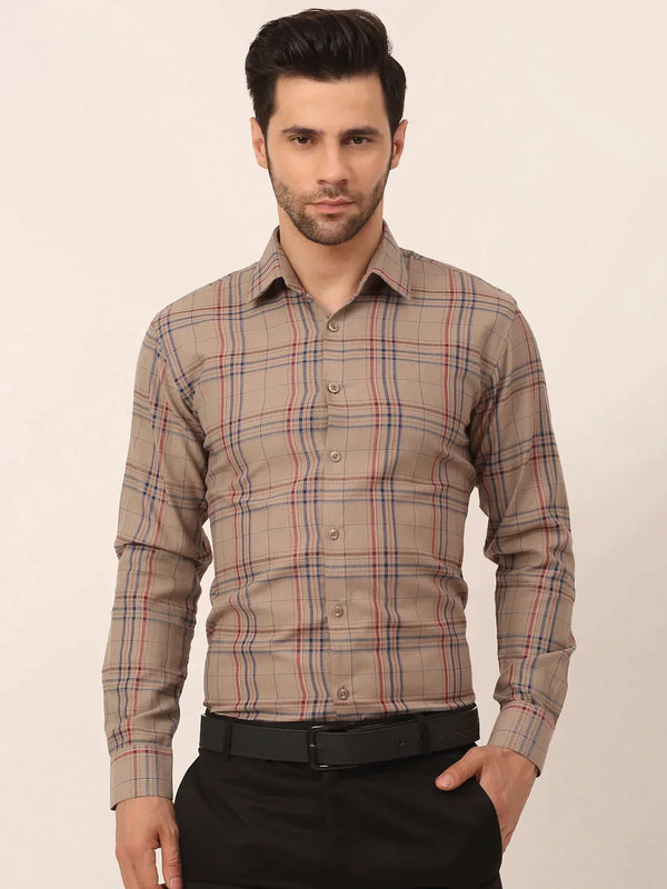 Men's Cotton Checked Formal Shirts | WomensfashionFun.com