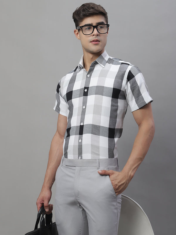 Men's Pure Cotton Checked Formal Shirts | WomensfashionFun.com