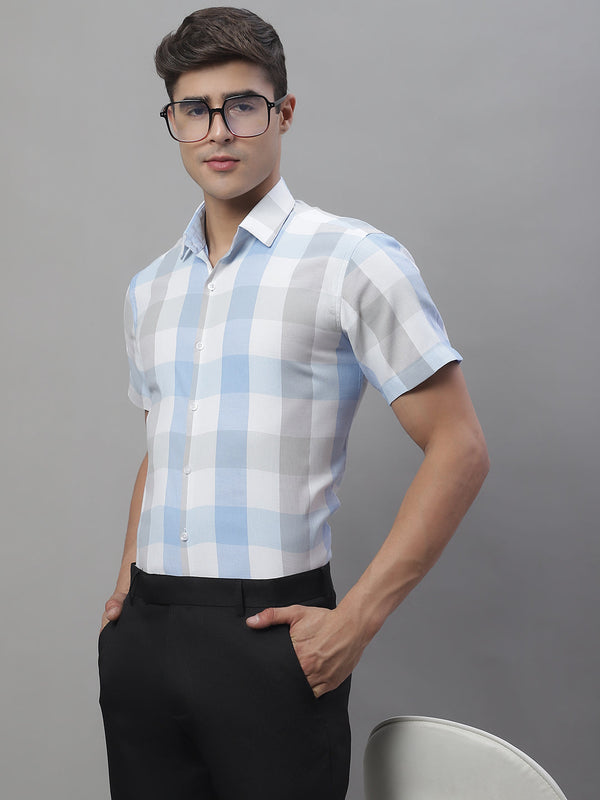 Men's Pure Cotton Checked Formal Shirts | WomensfashionFun.com