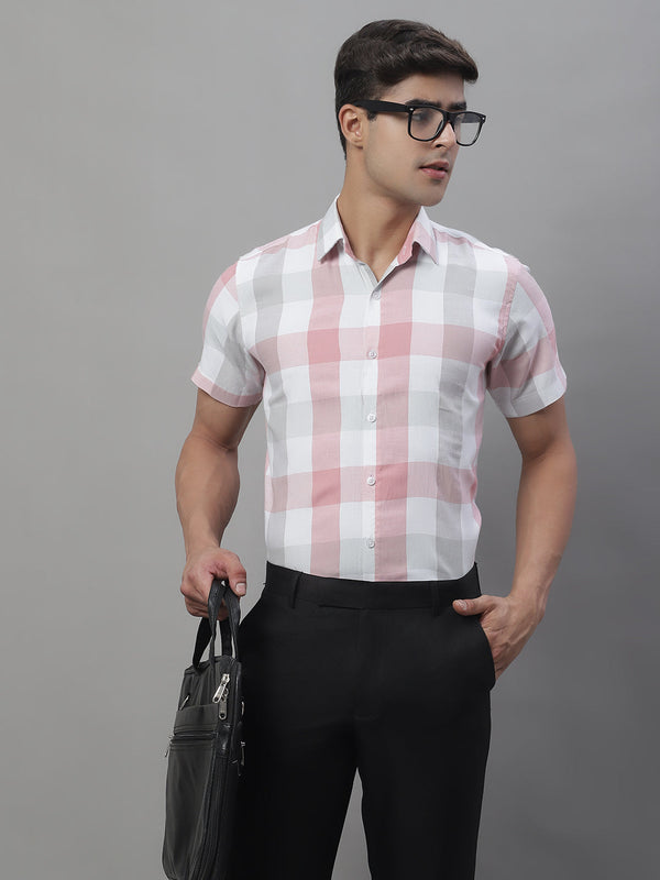 Men's Pure Cotton Checked Formal Shirts | WomensfashionFun.com