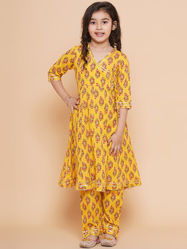 Yellow Printed Kurta With Trousers | WomensFashionFun