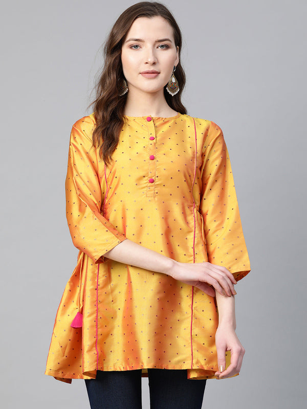 Mustard Ethnic Tunic | WomensfashionFun.com